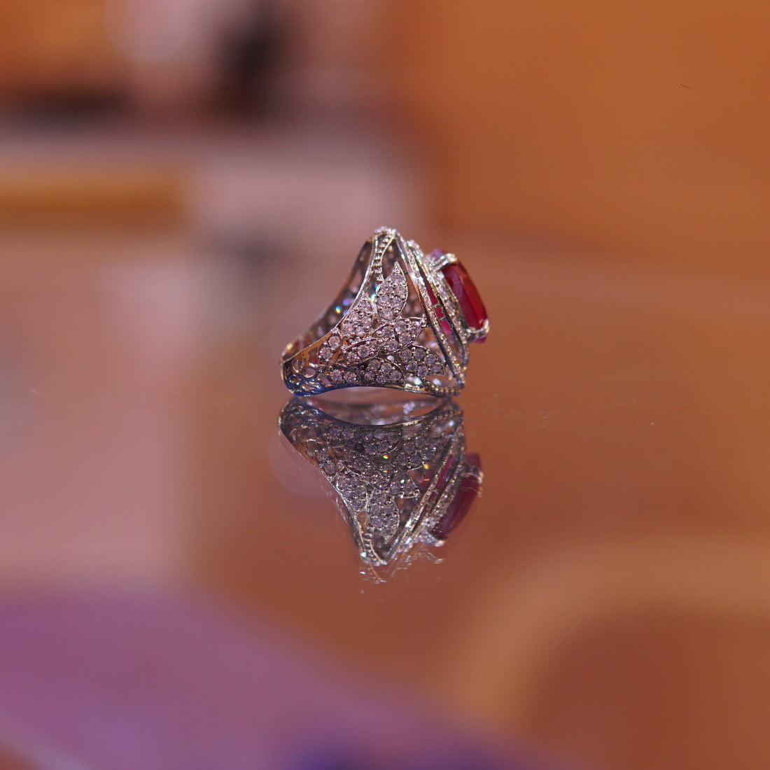 The Crimson Empress Statement Ring