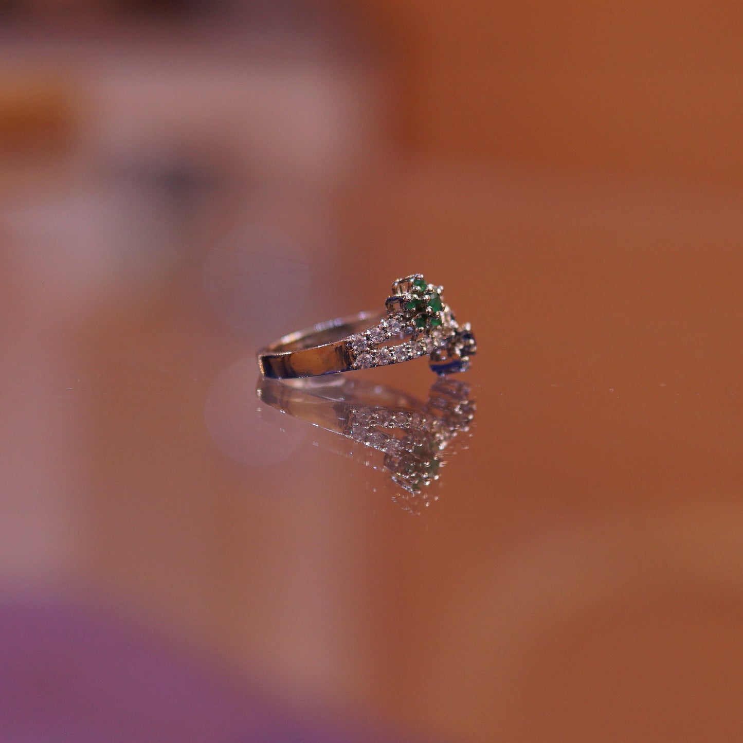 The Enchanted Meadow Bypass – 925 Sterling Silver Multi-Gemstone Floral Wrap Ring