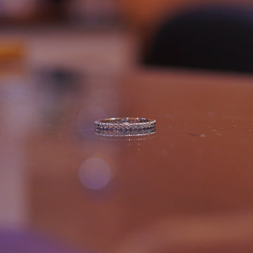 The Celestial Halo Band – 925 Sterling Silver Full Pavé Eternity Ring