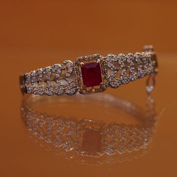 Red Spark Silver-Gold Bracelet