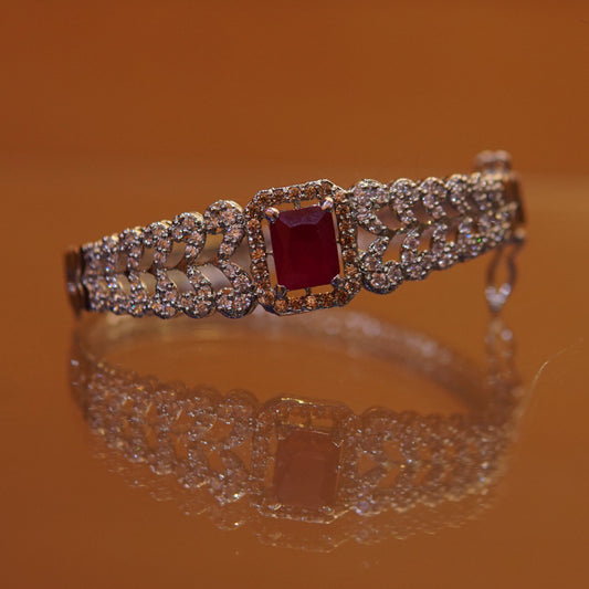Red Spark Silver-Gold Bracelet